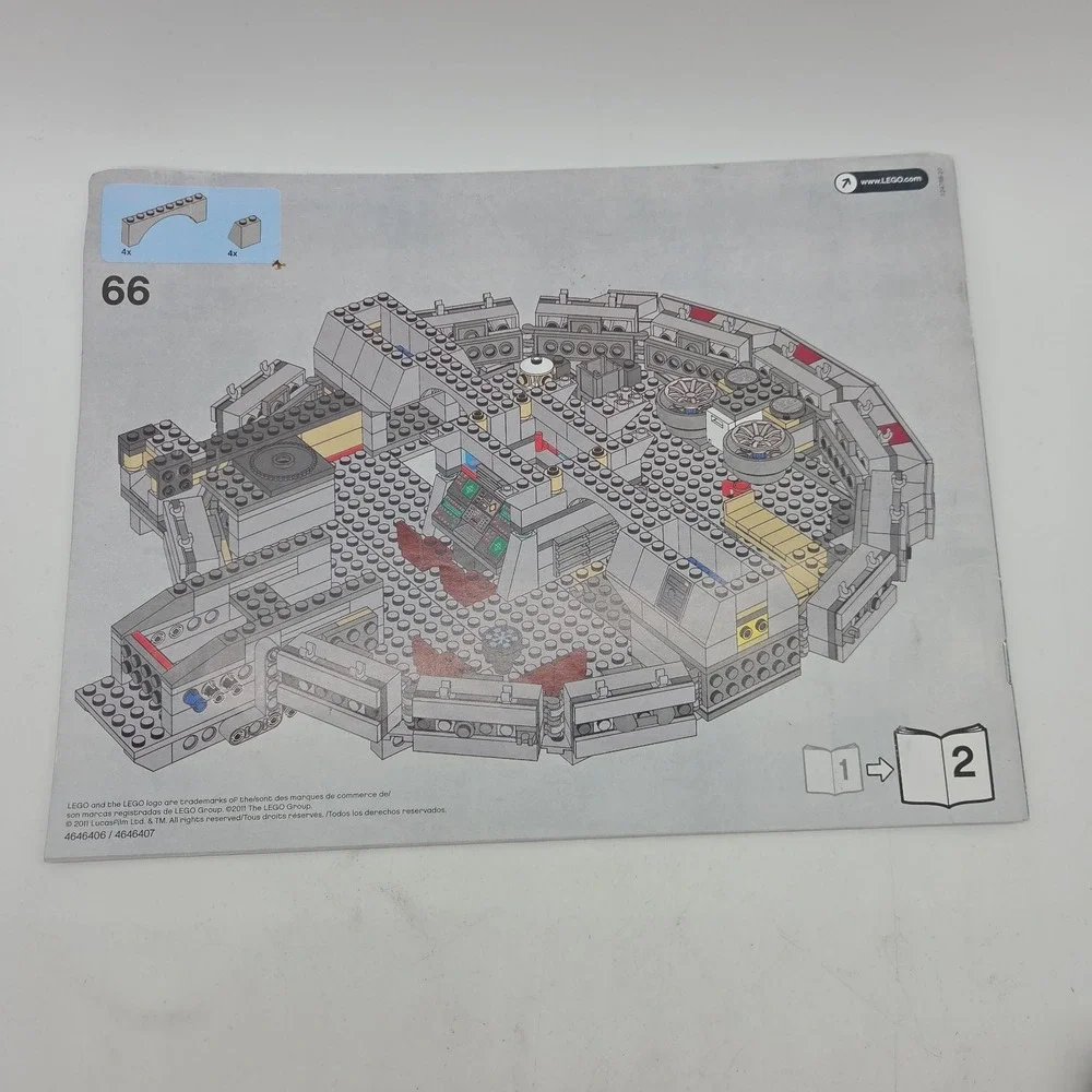LEGO STAR WARS 7965 MILLENNIUM FALCON 2011 Instruction Manuals Only # 1 & 2 Book